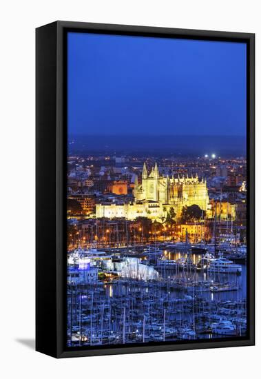 La Seu Cathedral, Palma de Mallorca, Majorca, Balearic Islands, Spain, Mediterranean-Christian Kober-Framed Stretched Canvas