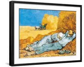 La Siesta-Vincent van Gogh-Framed Art Print