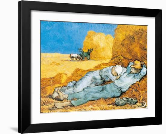 La Siesta-Vincent van Gogh-Framed Art Print