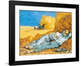 La Siesta-Vincent van Gogh-Framed Art Print