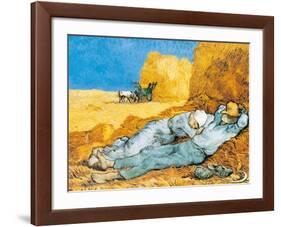 La Siesta-Vincent van Gogh-Framed Art Print