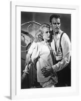 La Soif du Mal TOUCH OF EVIL by OrsonWelles with Charlton Heston and Janet Leigh, 1958 (b/w photo)-null-Framed Photo