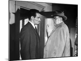 La Soif du Mal TOUCH OF EVIL by OrsonWelles with Charlton Heston and Orson Welles, 1958 (b/w photo)-null-Mounted Photo