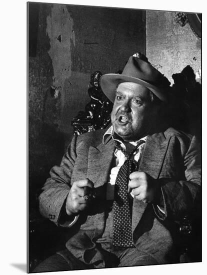 La Soif du Mal TOUCH OF EVIL by OrsonWelles with Orson Welles, 1958 (b/w photo)-null-Mounted Photo