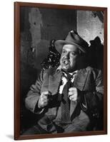 La Soif du Mal TOUCH OF EVIL by OrsonWelles with Orson Welles, 1958 (b/w photo)-null-Framed Photo