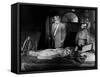 La Soif du Mal TOUCH OF EVIL by OrsonWelles with Orson Welles and Janet Leigh, 1958 (b/w photo)-null-Framed Stretched Canvas