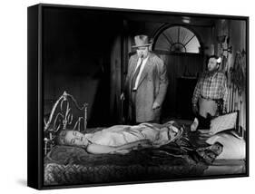 La Soif du Mal TOUCH OF EVIL by OrsonWelles with Orson Welles and Janet Leigh, 1958 (b/w photo)-null-Framed Stretched Canvas