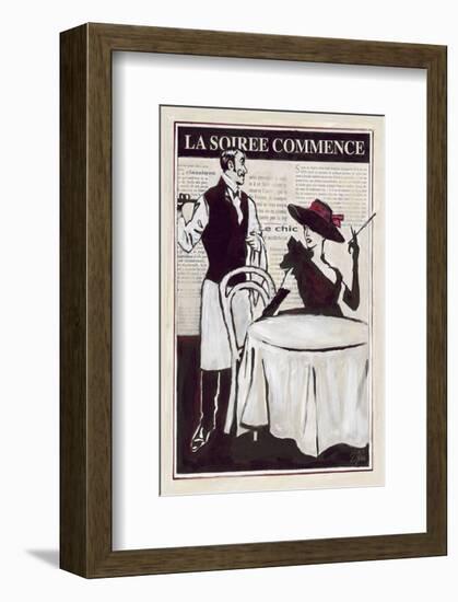 La Soiree Commence Restaurant-Rene Stein-Framed Art Print