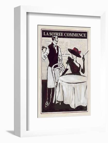 La Soiree Commence Restaurant-Rene Stein-Framed Art Print