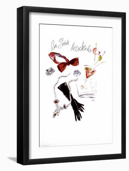 La Soiree de Cocktails-Tina-Framed Art Print