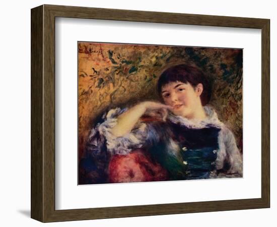 'La Songeuse', c19th century-Pierre-Auguste Renoir-Framed Giclee Print