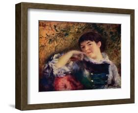 'La Songeuse', c19th century-Pierre-Auguste Renoir-Framed Giclee Print