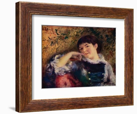 'La Songeuse', c19th century-Pierre-Auguste Renoir-Framed Giclee Print