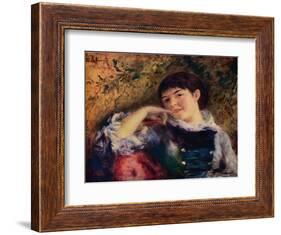 'La Songeuse', c19th century-Pierre-Auguste Renoir-Framed Giclee Print