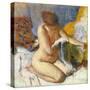 La Sortie Du Bain-Edgar Degas-Stretched Canvas