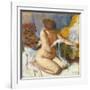 La Sortie Du Bain-Edgar Degas-Framed Giclee Print