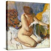 La Sortie Du Bain-Edgar Degas-Stretched Canvas