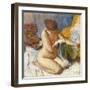 La Sortie Du Bain-Edgar Degas-Framed Giclee Print