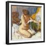 La Sortie Du Bain-Edgar Degas-Framed Giclee Print