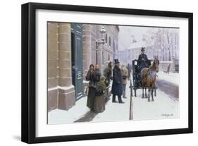 La Sortie du Bourgeois, 1889-Jean Béraud-Framed Giclee Print