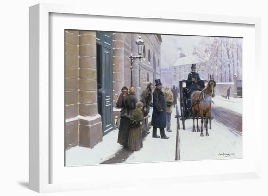 La Sortie du Bourgeois, 1889-Jean Béraud-Framed Giclee Print