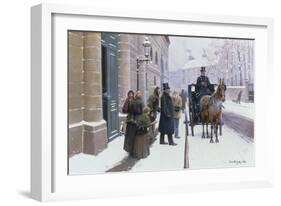 La Sortie du Bourgeois, 1889-Jean Béraud-Framed Giclee Print