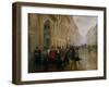 La sortie du Conservatoire, au faubourg Poissonnière-Jean Béraud-Framed Giclee Print