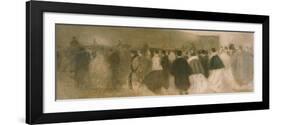 La Sortie Du Theatre-Eugene Carriere-Framed Giclee Print