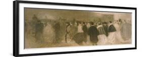 La Sortie Du Theatre-Eugene Carriere-Framed Giclee Print