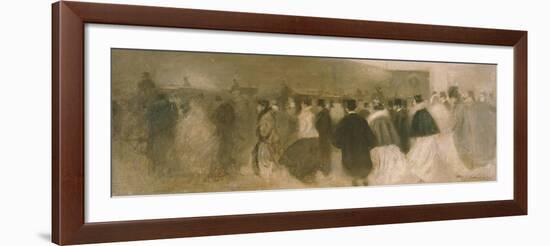 La Sortie Du Theatre-Eugene Carriere-Framed Giclee Print