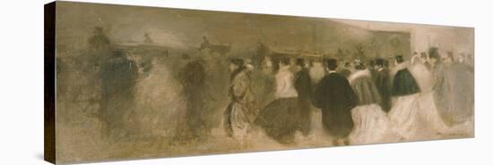 La Sortie Du Theatre-Eugene Carriere-Stretched Canvas