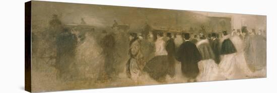 La Sortie Du Theatre-Eugene Carriere-Stretched Canvas