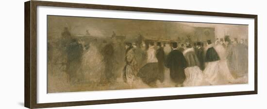 La Sortie Du Theatre-Eugene Carriere-Framed Giclee Print