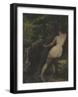 La Source dit aussi Baigneuse à la source-Gustave Courbet-Framed Giclee Print
