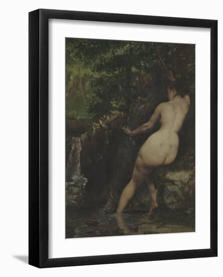 La Source dit aussi Baigneuse à la source-Gustave Courbet-Framed Giclee Print