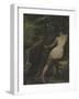 La Source dit aussi Baigneuse à la source-Gustave Courbet-Framed Giclee Print