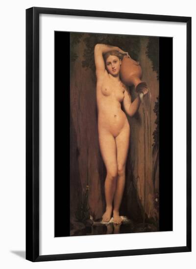 La Source; Nude with Pitcher-Jean-Auguste-Dominique Ingres-Framed Art Print