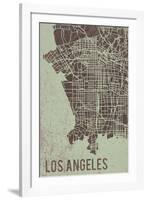 LA Street Map-Tom Frazier-Framed Giclee Print