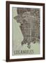 LA Street Map-Tom Frazier-Framed Giclee Print