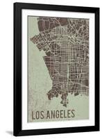 LA Street Map-Tom Frazier-Framed Giclee Print