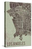 LA Street Map-Tom Frazier-Stretched Canvas
