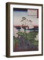 La Sumida et les cerisiers en fleurs-Ando Hiroshige-Framed Giclee Print