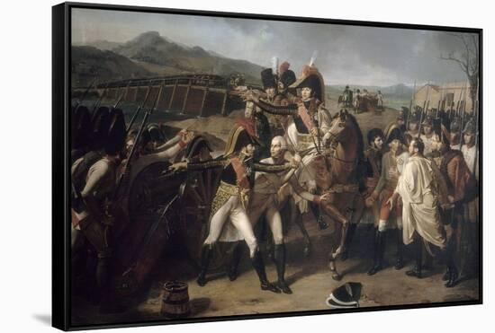 La Surprise du pont de Tabour sur le Danube, 14 novembre 1805 (victoire des maréchaux Murat et-Guillaume Guillon Lethière-Framed Stretched Canvas