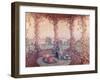 La Table Sous La Tonnelle, 1917-Henri Eugene Augustin Le Sidaner-Framed Giclee Print