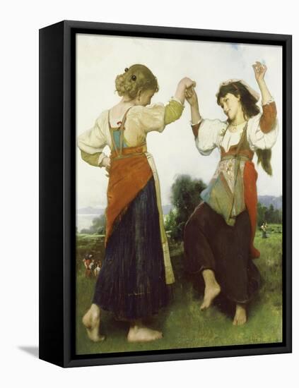 La Tarantella, 1879-Léon Jean Basile Perrault-Framed Stretched Canvas