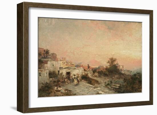 La Tarantella, Posilipo, Naples, C.1895-Franz Richard Unterberger-Framed Giclee Print