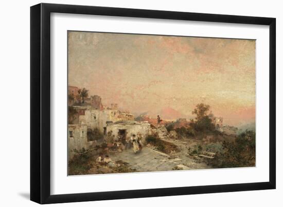 La Tarantella, Posilipo, Naples, C.1895-Franz Richard Unterberger-Framed Giclee Print