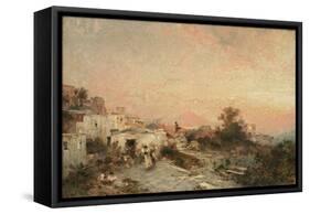 La Tarantella, Posilipo, Naples, C.1895-Franz Richard Unterberger-Framed Stretched Canvas