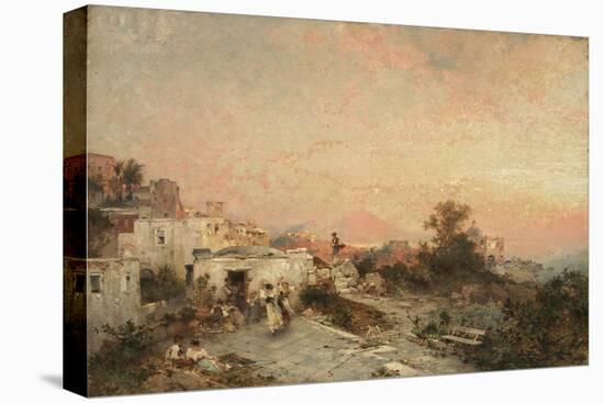 La Tarantella, Posilipo, Naples, C.1895-Franz Richard Unterberger-Stretched Canvas
