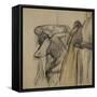 La Tasse de chocolat, après le bain-Edgar Degas-Framed Stretched Canvas